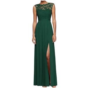 NWT David's Bridal F19328 Bridesmaid Dress in Juniper Green Size 0
